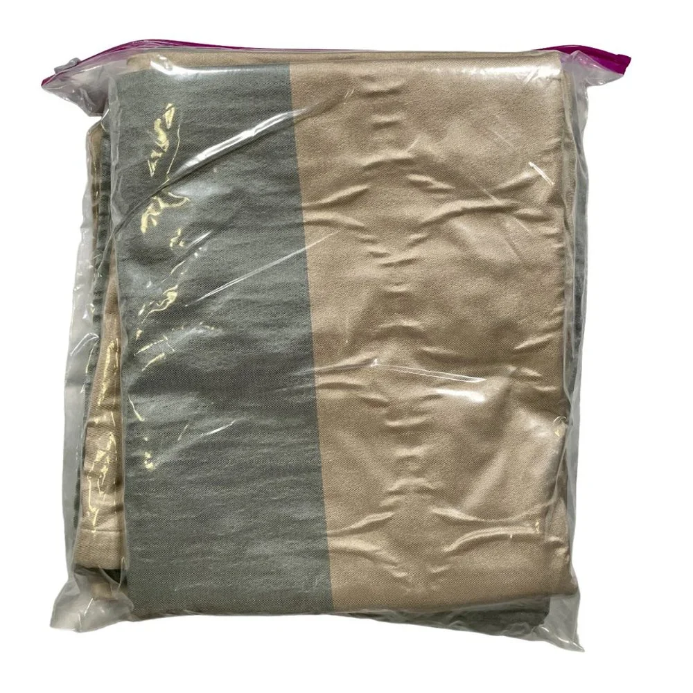 Studio JCP Champagne Gold & Blue/Gray Shower Curtains 2 Panels 49” x 80” - Picture 5 of 7